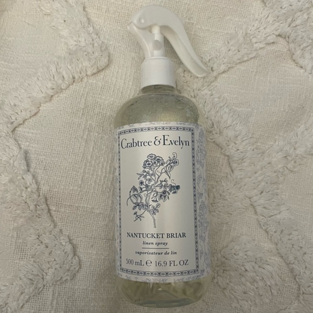New Crabtree & Evelyn Nantucket Briar Linen Spray Mist Fragrance 16.9 fl oz RARE